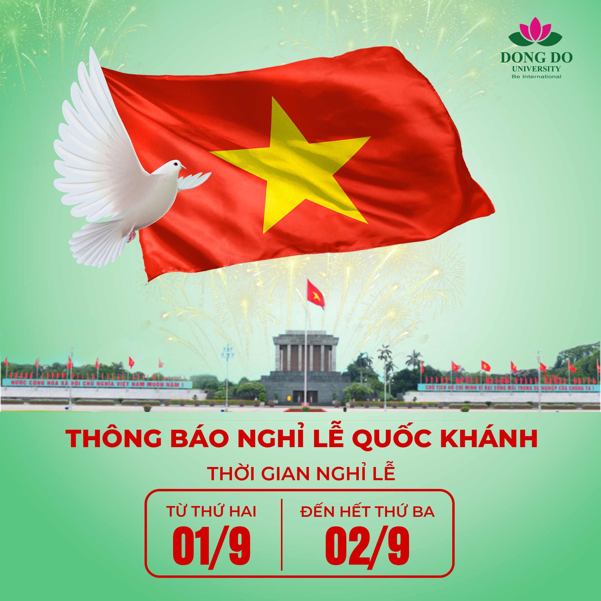 Thông báo lịch nghỉ Lễ Quốc khánh 2/9 năm 2025