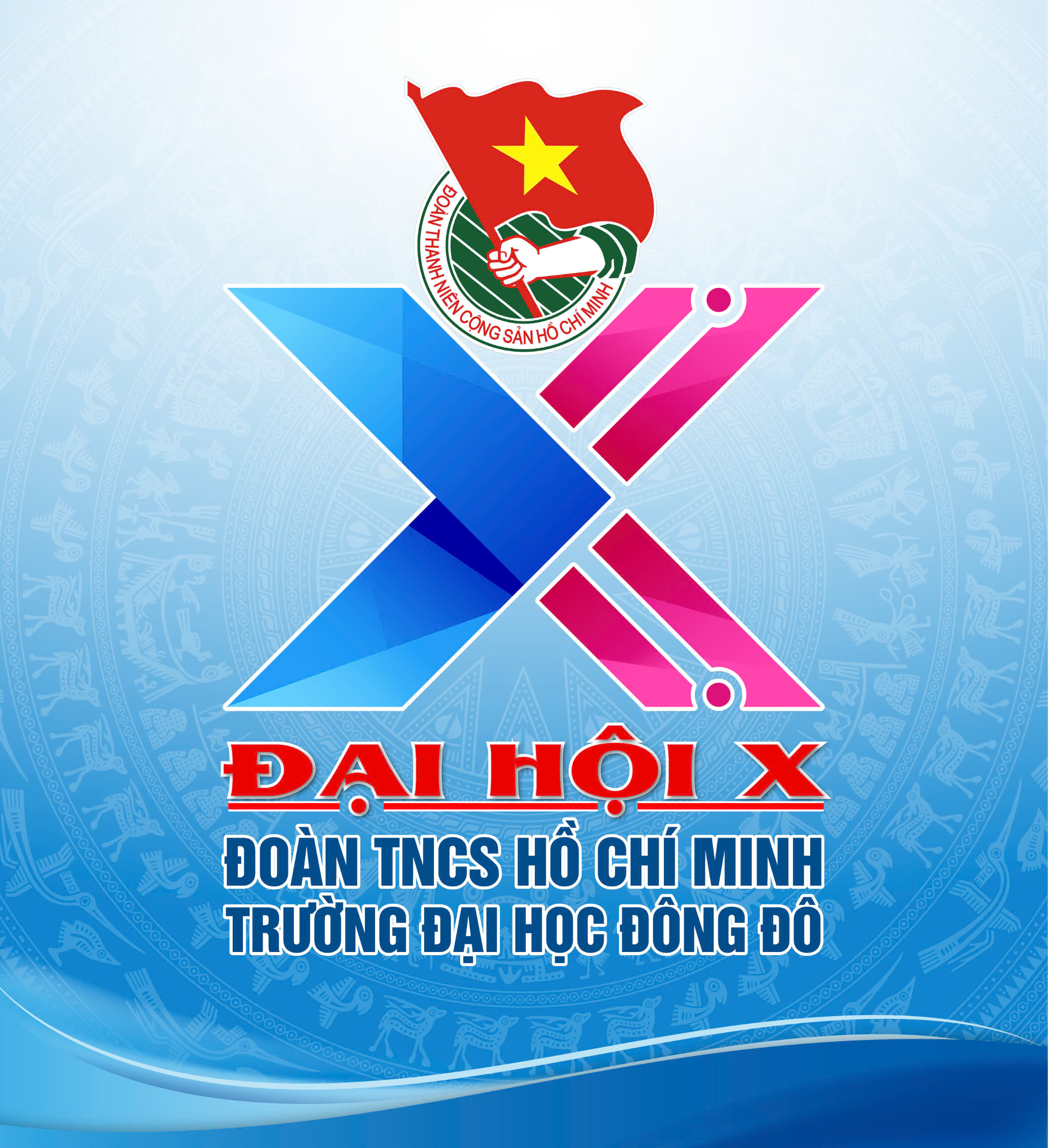 Biểu trưng Đại hội đại biểu Đoàn TNCS Hồ Chí Minh Trường Đại học Đông Đô lần thứ X, nhiệm kỳ 2024 - 2027