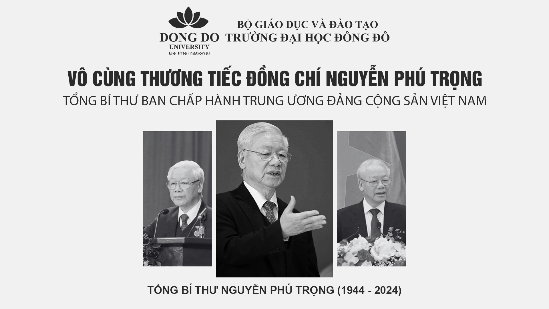 Thông báo về trang phục trong thời gian tổ chức lễ Quốc tang Tổng Bí thư Nguyễn Phú Trọng (1944-2024)