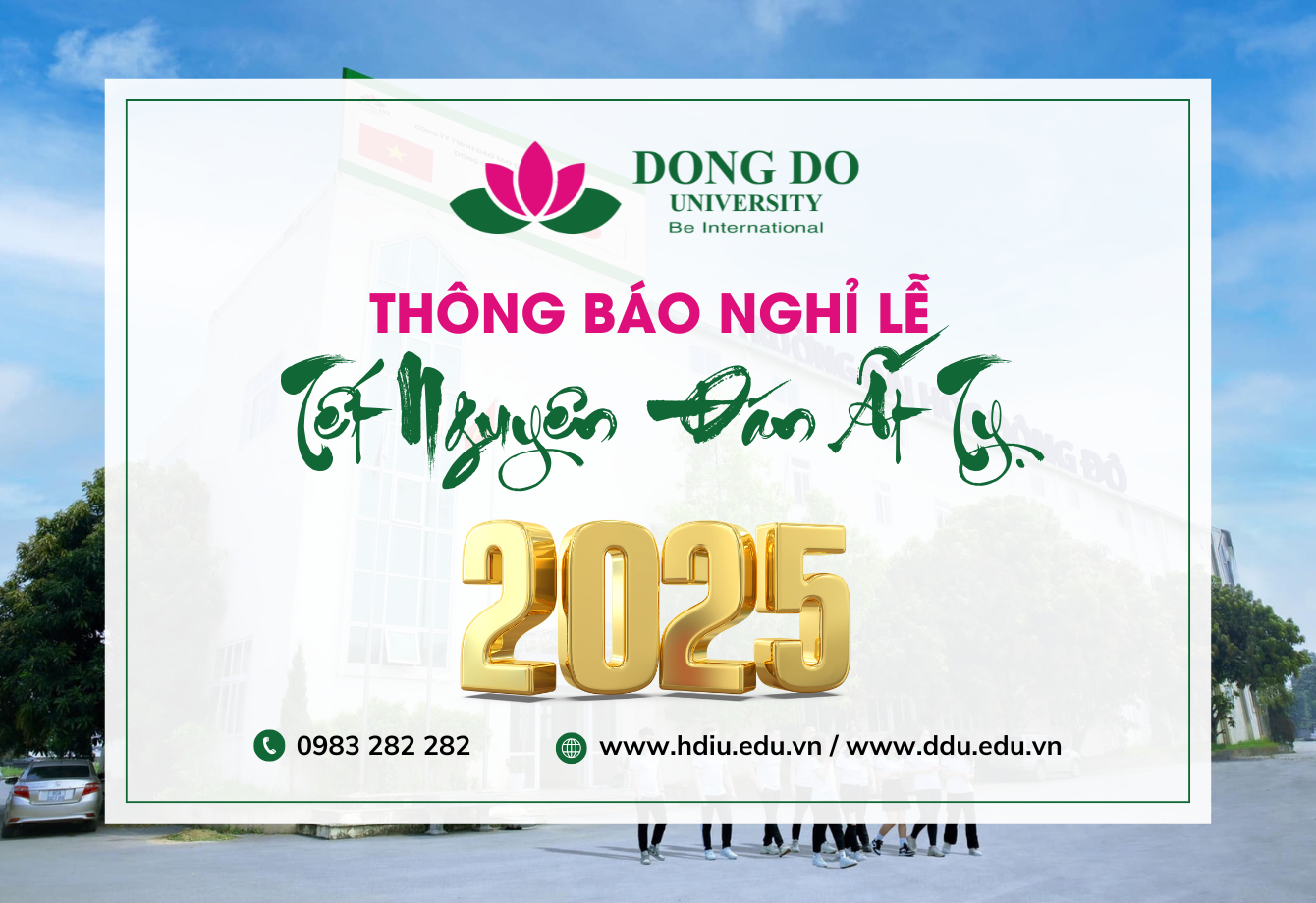 Thông báo về việc nghỉ Tết Nguyên đán Ất Tỵ năm 2025