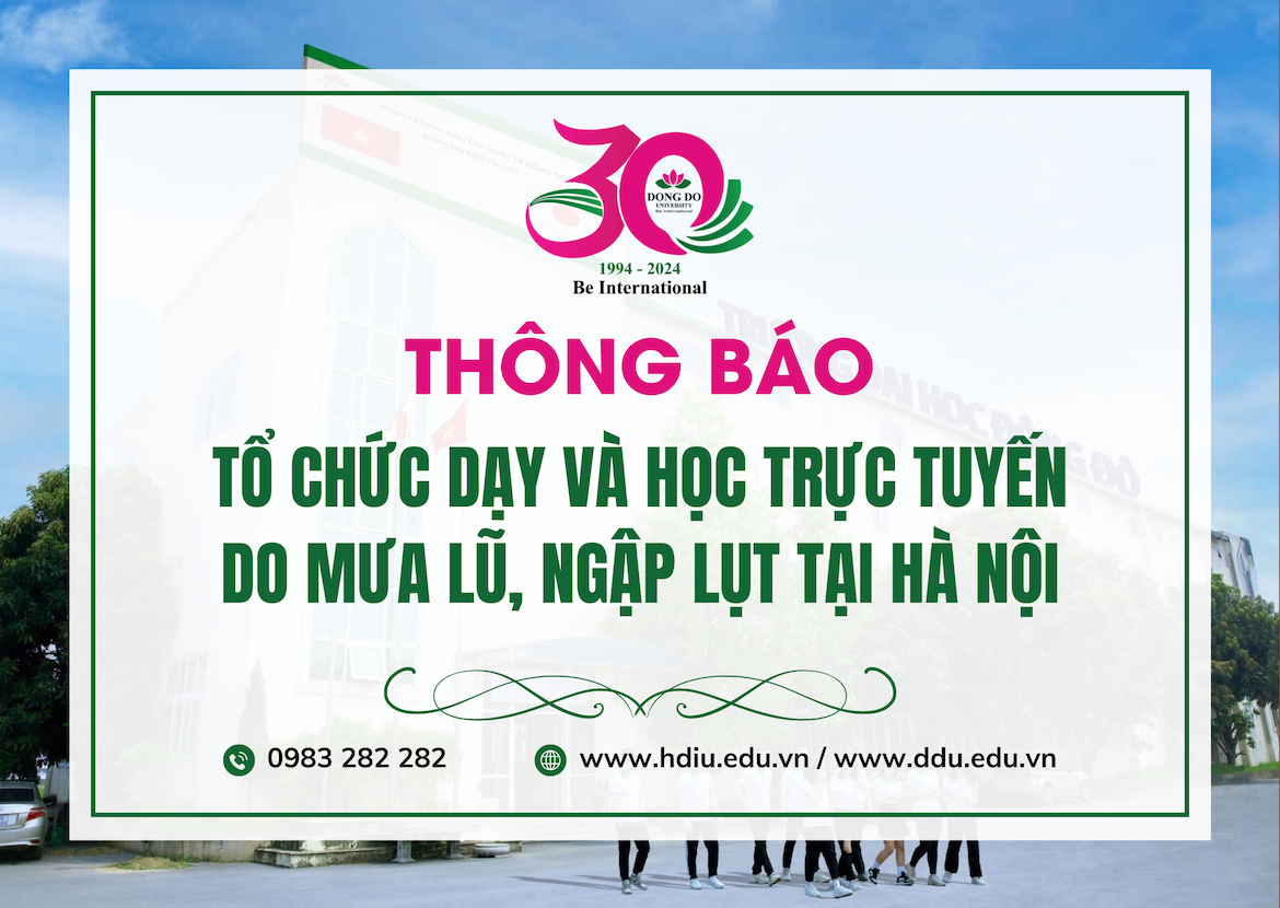 Thông báo về việc tổ chức dạy và học trực tuyến do tình hình mưa lũ, ngập lụt tại Hà Nội